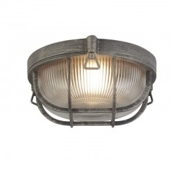 Bulkhead - Black Silver Bulkhead with Ribbed Glass Bulkhead - Black Silver Bulkhead with Ribbed Glass