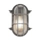 Searchlight-61402BS - Bulkhead - Black Silver Bulkhead with Ribbed Glass