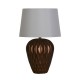 Searchlight-61420BZ - Rosetta - Bronze Table Lamp with White Linen Shade