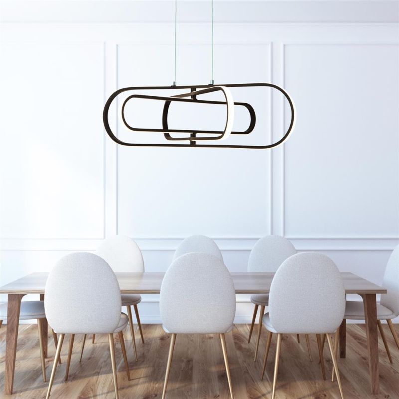 Searchlight-61775BK - Clip - Black & White LED Pendant with Colour Changing