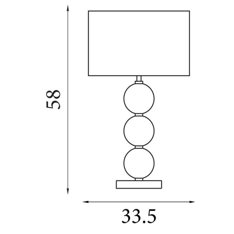 Searchlight-6194CC-1 - Bliss - Chrome & Clear Glass Table Lamp with White Linen Shade