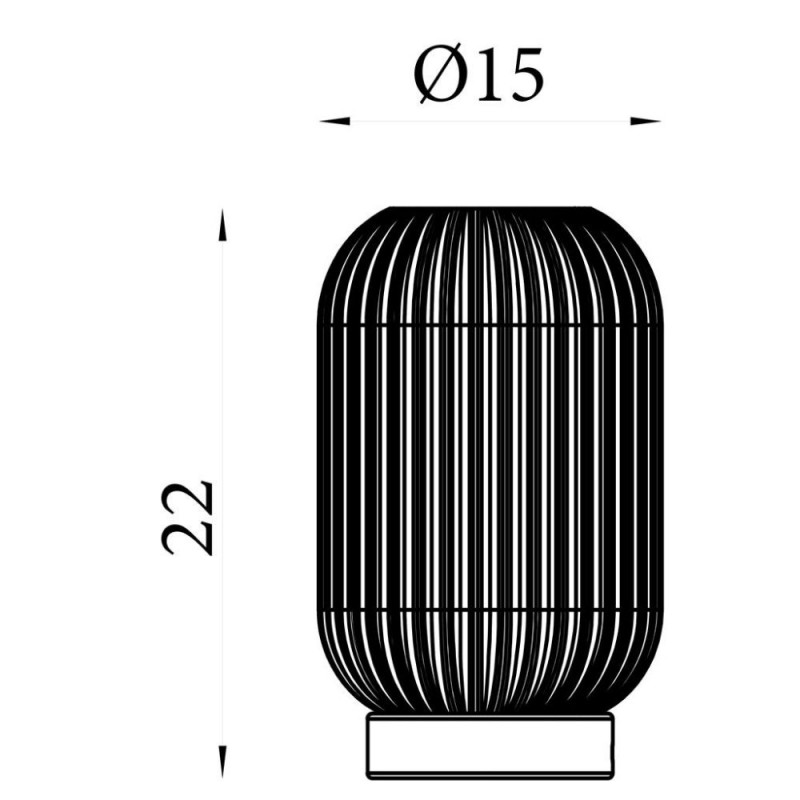 Searchlight-61972SB - Pearl - Satin Brass Table Lamp with White Ribbed Glass