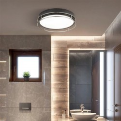 Phoenix - Bathroom Black & Chrome 3 Light Flush with Frosted Glass Phoenix - Bathroom Black & Chrome 3 Light Flush with Frosted Glass