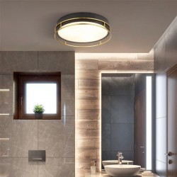 Phoenix - Bathroom Black & Brass 3 Light Flush with Frosted Glass Phoenix - Bathroom Black & Brass 3 Light Flush with Frosted Glass
