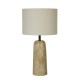 Searchlight-62019 - Agra -  Travertine Effect Table Lamp with Cream Shade