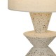 Searchlight-62021CR - Malacca - Terrazzo Ceramic Table Lamp with Beige Linen Shade