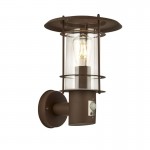 Edgeware - Rustic Brown with Sensor Wall Lamp