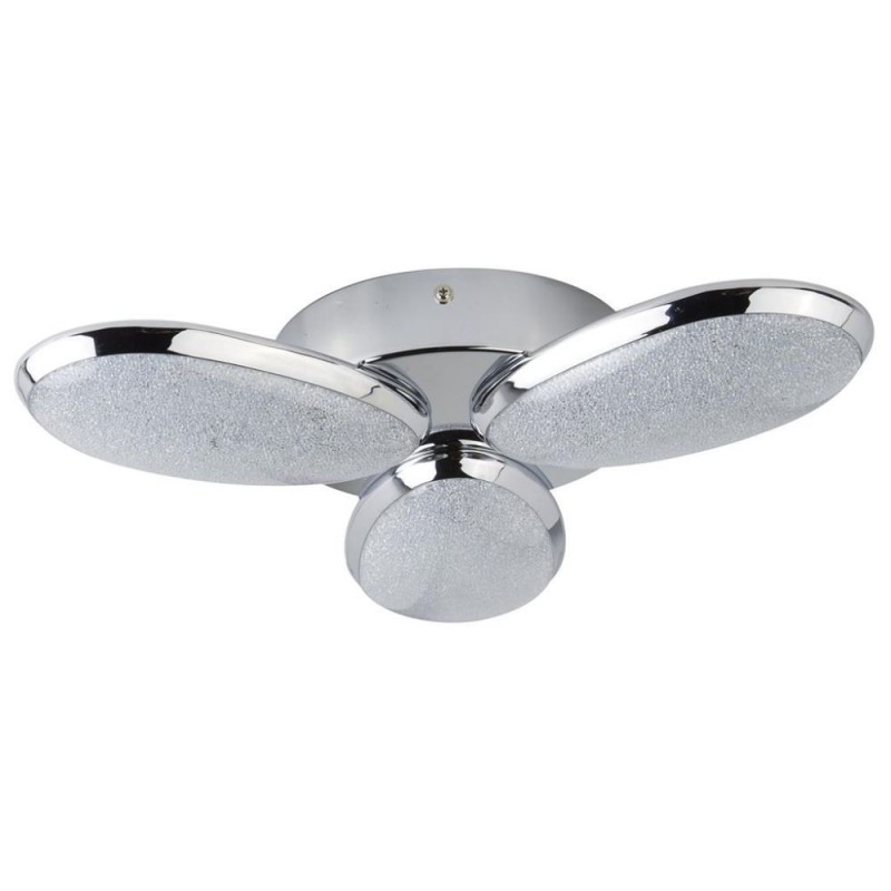 Searchlight-6213-3CC - Lori - Chrome LED Flush with Crushed Ice Effect