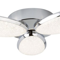 Lori - Chrome LED Flush with Crushed Ice Effect