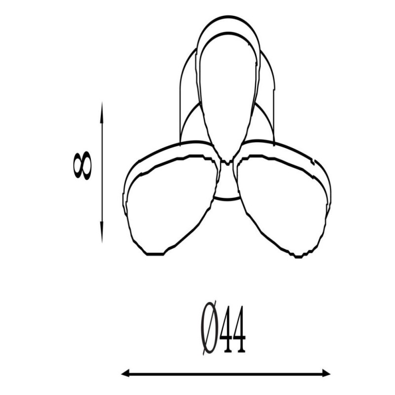 Searchlight-6213-3CC - Lori - Chrome LED Flush with Crushed Ice Effect