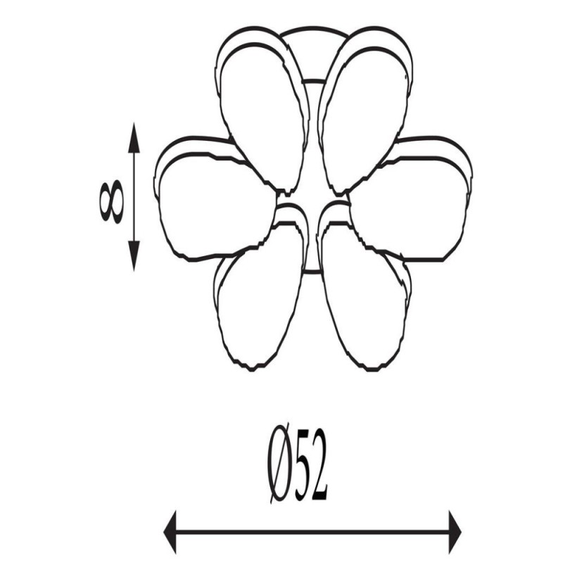 Searchlight-6216-6CC - Lori - Chrome LED Flush with Crushed Ice Effect