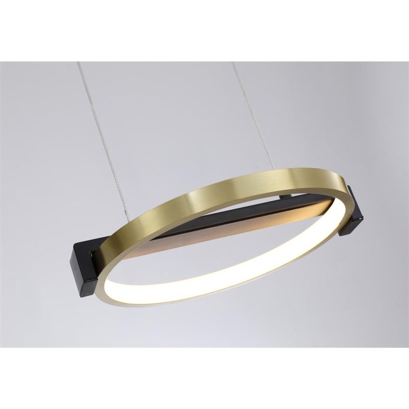 Searchlight-62330-3GO - Aerial - Black LED over Island Fitting with Gold Shades