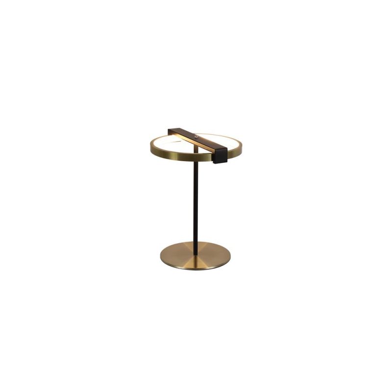 Searchlight-62331GO - Aerial - Black LED Table Lamp with Gold Shade