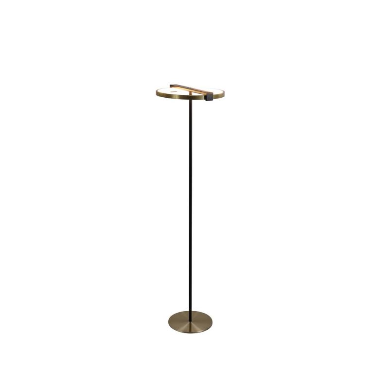 Searchlight-62332GO - Aerial - Black LED Floor Lamp with Gold Shade