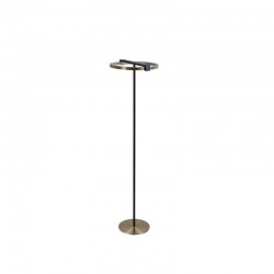 Aerial - Black LED Floor Lamp with Gold Shade Aerial - Black LED Floor Lamp with Gold Shade
