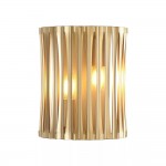 Split - Painted Gold Metal 2 light Wall Lamp