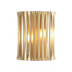 Split - Painted Gold Metal 2 light Wall Lamp