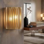 Split - Painted Gold Metal 2 light Wall Lamp