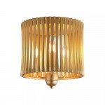 Split - Painted Gold Metal 3 light Semi Flush