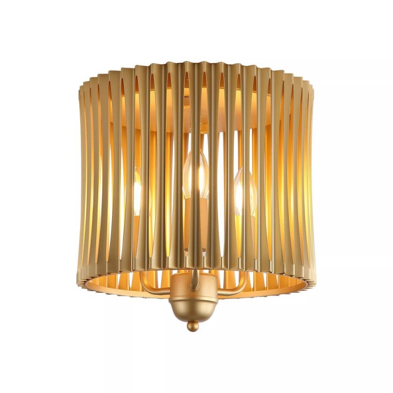 Searchlight-62430-3GO - Split - Painted Gold Metal 3 light Semi Flush