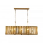 Split - Painted Gold Metal 8 light over Island Fitting