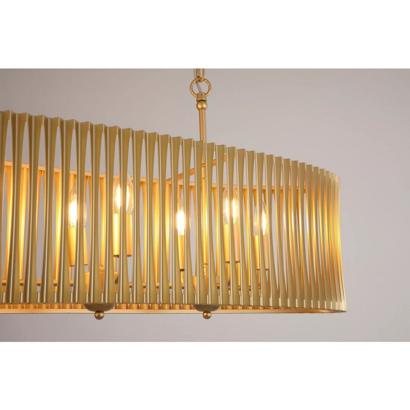 Searchlight-62430-8GO - Split - Painted Gold Metal 8 light over Island Fitting