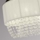 Searchlight-62617-3CC - Bellano - Chrome 3 Light Flush with White Fabric Shade & Crystal