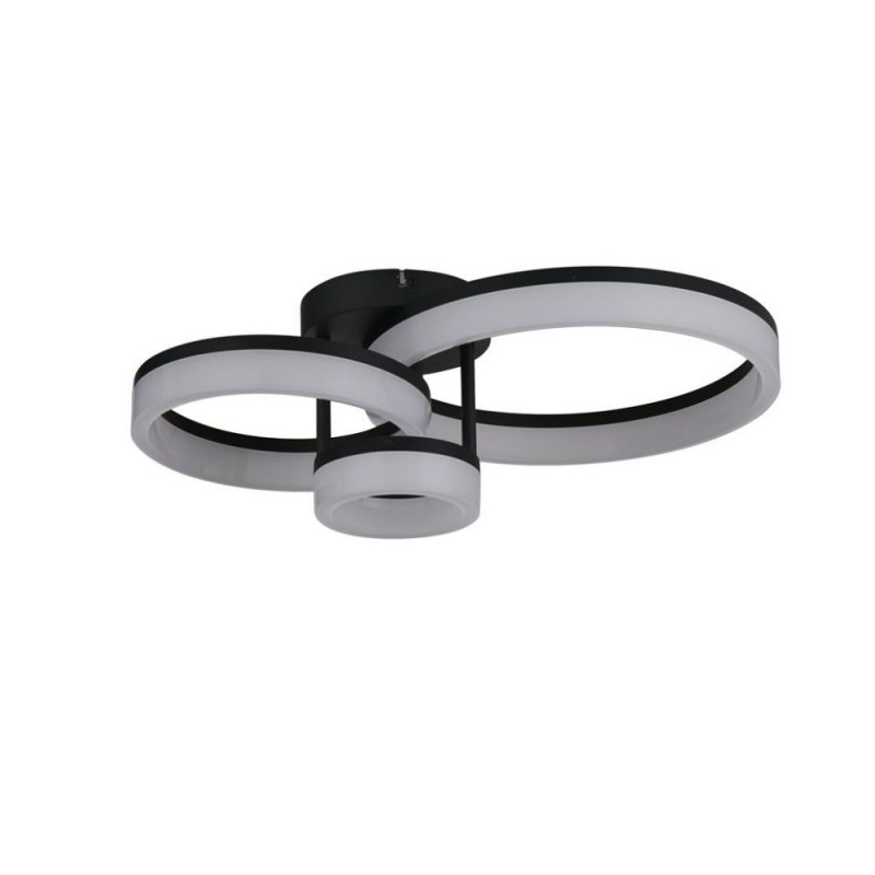 Searchlight-62793BK - Triple - Matt Black 3 Light LED Flush