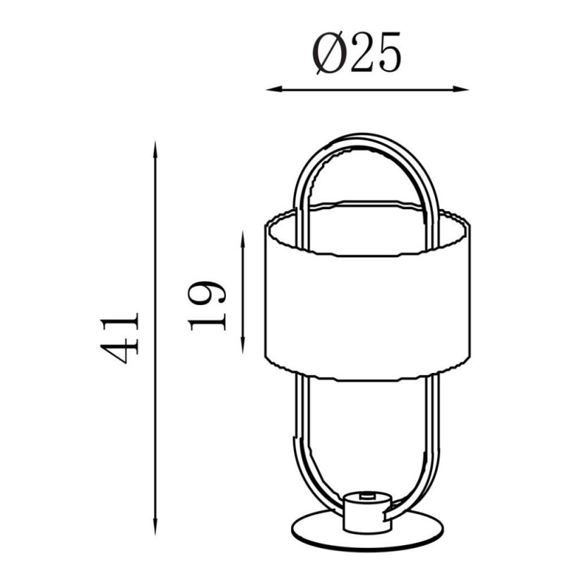 Searchlight-62801CC - Madrid - Chrome LED Table Lamp with Black Shade