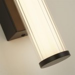 Clamp - Black LED Wall Lamp with Ribbed Clear & White Glass Clamp - Black LED Wall Lamp with Ribbed Clear & White Glass