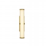 Clamp - Gold LED Wall Lamp with Ribbed Clear & White Glass Clamp - Gold LED Wall Lamp with Ribbed Clear & White Glass