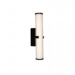Clamp - Ribbed Clear & White Glass with Black Wall Lamp Clamp - Ribbed Clear & White Glass with Black Wall Lamp