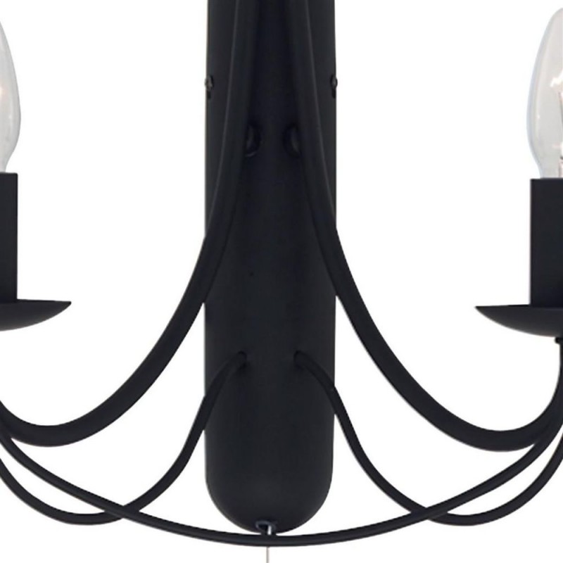 Searchlight-6342-2BK - Maypole - Decorative Matt Black Twin Wall Lamp
