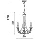 Searchlight-6343-3AB - Maypole - Decorative Antique Brass 3 Light Centre Fitting