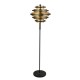 Searchlight-6359BG - Hive - Black LED Floor Lamp with Gold Leaf Shade