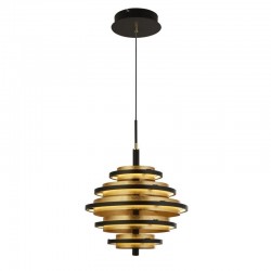 Hive - Black LED Pendant with Gold Leaf Shade Hive - Black LED Pendant with Gold Leaf Shade