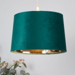 Larch - Shade Only - Green Velvet Shade with Gold Inner Ø 30 cm