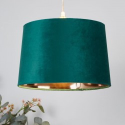 Larch - Shade Only - Green Velvet Shade with Gold Inner Ø 30 cm Larch - Shade Only - Green Velvet Shade with Gold Inner Ø 30 cm