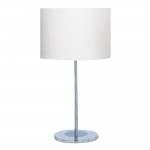 Carter - Chrome Table Lamp with White Shade