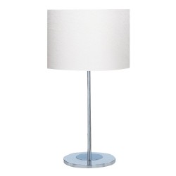 Carter - Chrome Table Lamp with White Shade