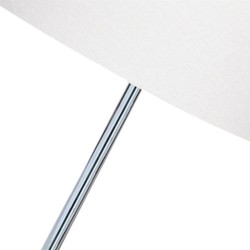 Carter - Chrome Table Lamp with White Shade