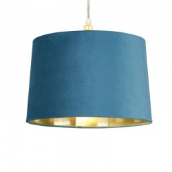 Larch - Shade Only - Teal Velvet Shade with Gold Inner Ø 30 cm Larch - Shade Only - Teal Velvet Shade with Gold Inner Ø 30 cm