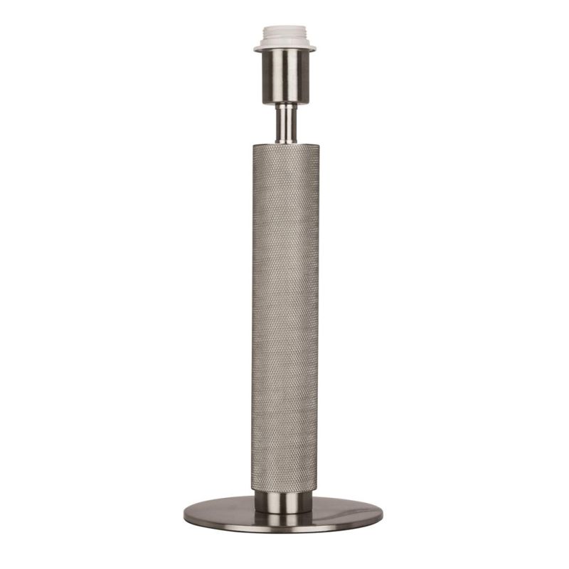 Searchlight-65721SI - London - Base Only - Knurled Satin Silver Table Lamp