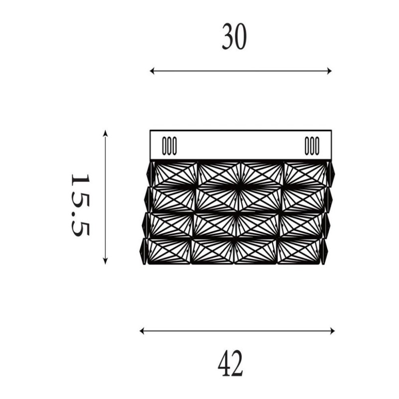 Searchlight-65810-420CC - Modena - Chrome LED Flush with Crystal
