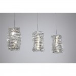 Modena - Chrome 3 Light LED over Island Fitting with Crystal