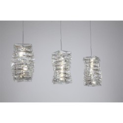 Modena - Chrome 3 Light LED over Island Fitting with Crystal