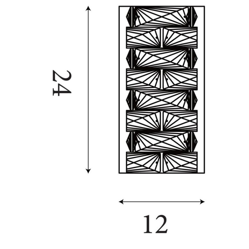 Searchlight-65812CC - Modena - Chrome LED Wall Lamp with Crystal