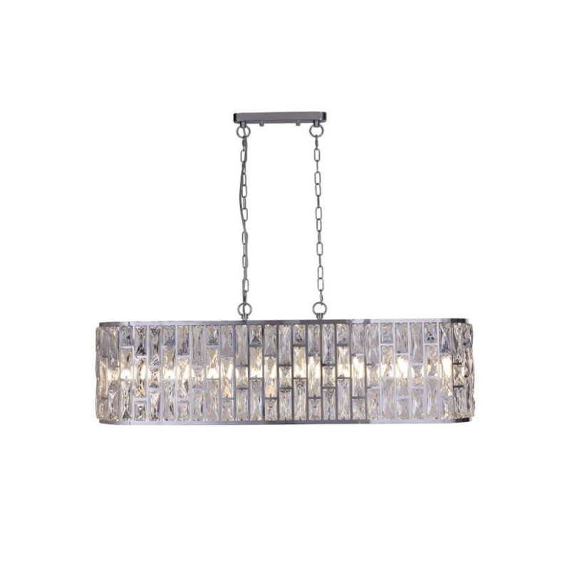 Searchlight-65818-8CC - Bijou - Chrome 8 Light over Island Fitting with Clear Crystal