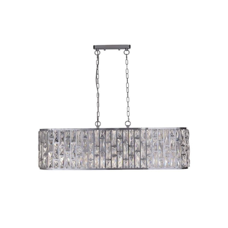 Searchlight-65818-8CC - Bijou - Chrome 8 Light over Island Fitting with Clear Crystal