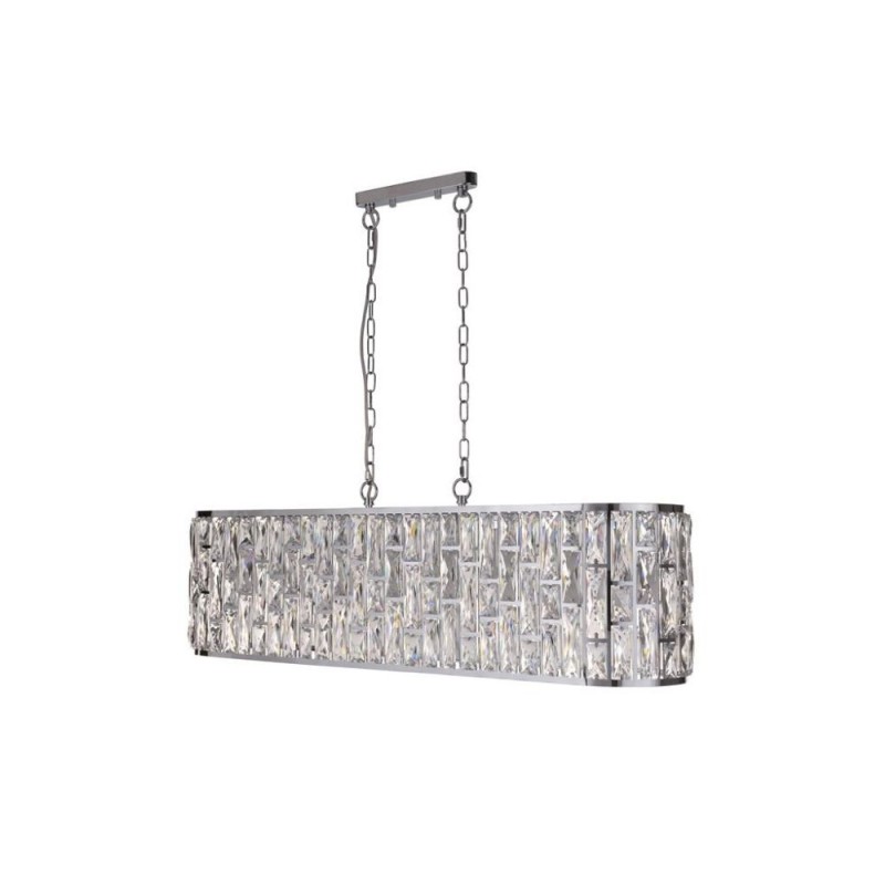 Searchlight-65818-8CC - Bijou - Chrome 8 Light over Island Fitting with Clear Crystal